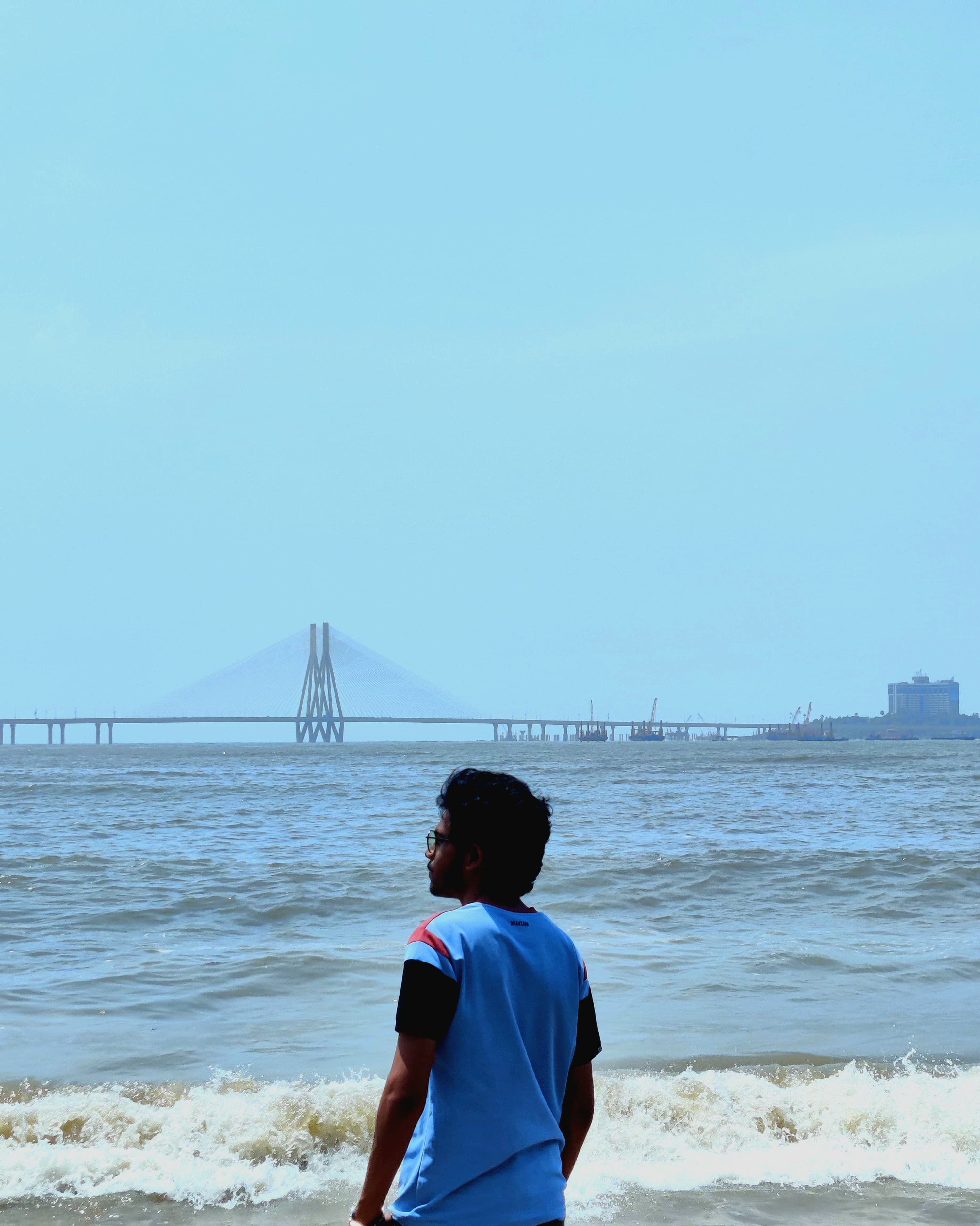 Jayant Potdar at Bandra-Worli Sea Link, Mumbai